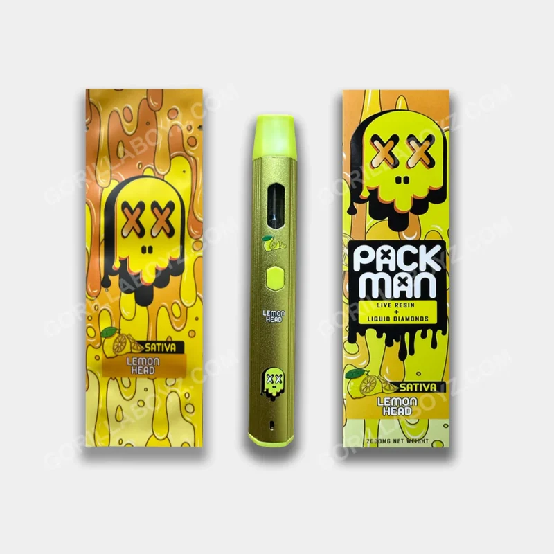PACKMAN LEMON HEAD EMPTY DISPOSABLE CARTS (NO OIL)