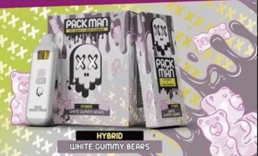 Packman White Gummy Bears Disposable (HYBRID)